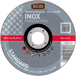 DISQUE A TRONC0NNER INOX  125