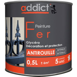 PEINT. ADDICT FER 0.5 L NR MAT