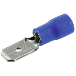 CLIP MALE BLEU 6,35MM /10